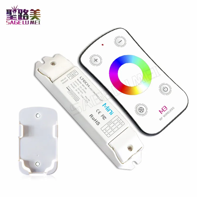 

M3-3A DC12V/24V 3Ax3CH 9A RGB LED Receiving Controller + M3 RF Wireless Touch Remote for 5050 3528 RGB LED Strip Lights Ribbon