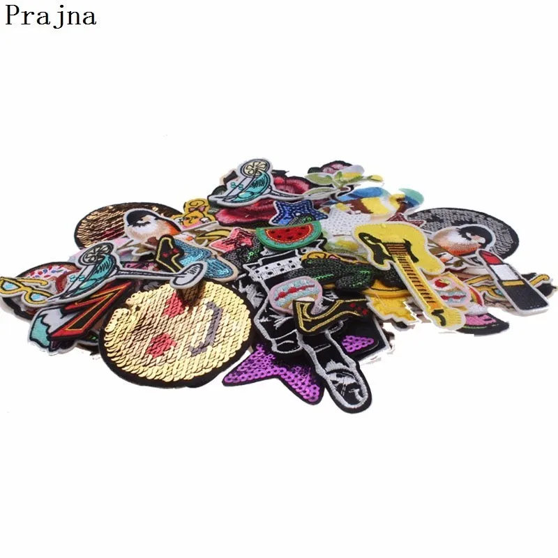 

Prajna Cheap Random Patch Mixed Embroidered Patches Iron On Patches Cute Cartoon Appliques For Clothing Decor Washable 30 Pieces