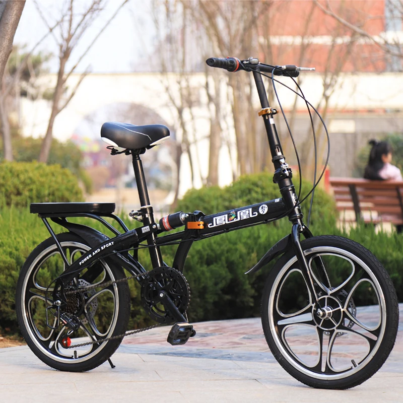 16/20 inch folding bike High quality folding men and women bicycle front and rear disc brakes 7 variable speed bike