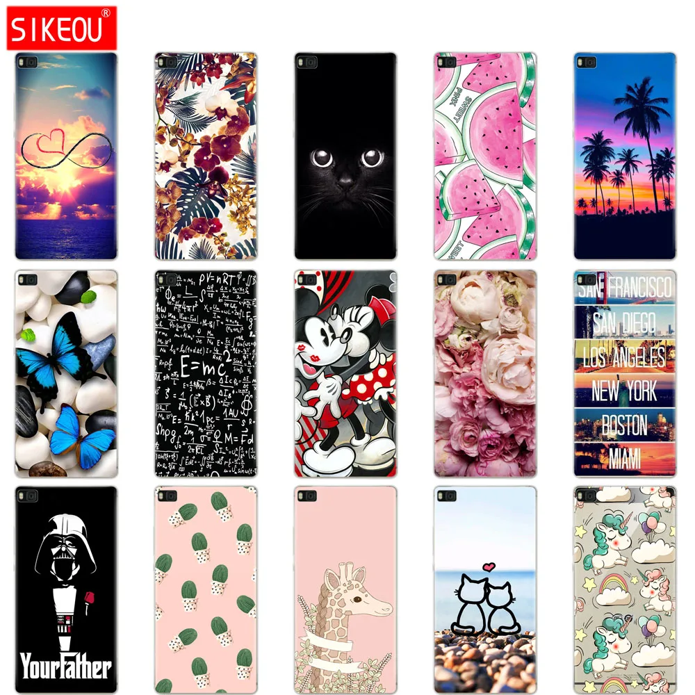 

Silicone phone Case For P8 lite cover for catdas Huawei P8 lite case 2015 2016 silicone soft coque for Huawei P8 lite butterfly