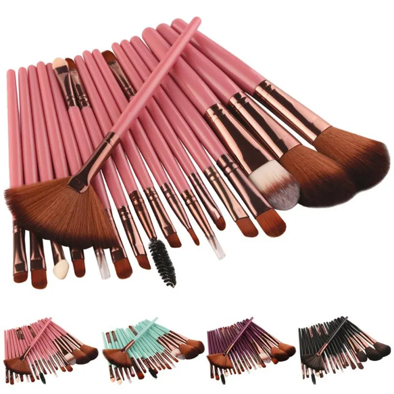 

2017 New 18 pcs Makeup Brush Set tools Make-up Toiletry Kit Wool Make Up Brush Set X8073 5Up