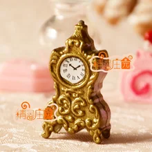 Мини кукольный домик миниатюрная мини-мебель модель матовые золотые украшения ретро чувствовать себя хорошо небольшие часы