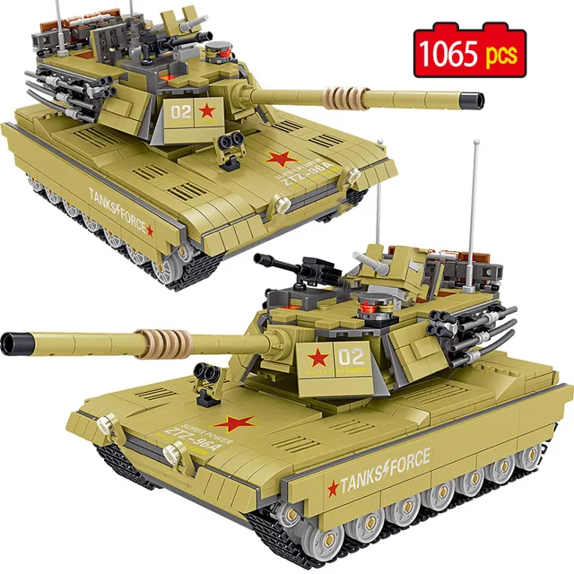$US $28.04  Military China 96A Main Battle Tank Building Blocks Compatible Army Soldier Weapon 1065PCS Bricks E