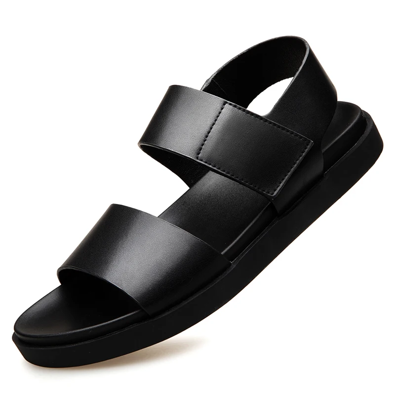 

2019 New Fashion Summer Beach Breathable Men Sandals Split Leather Men's Sandals Man Casual Shoes Plus Size 38-44 DA065