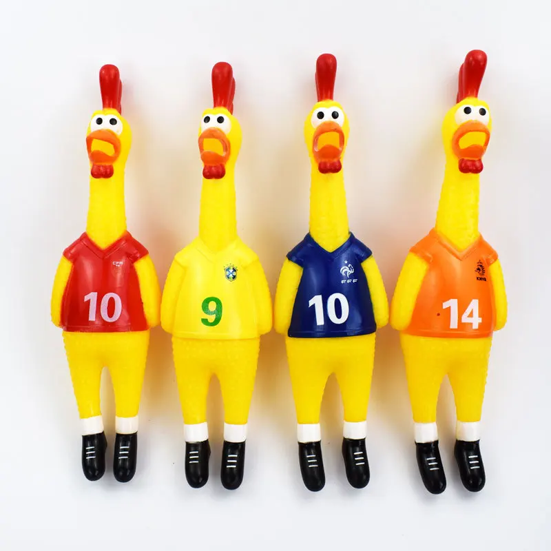 

Rubber Screaming Chicken Squeeze Sound Toy Pets Product Dog Toys European Football Championship Vent Emotional Voice Toy Funny