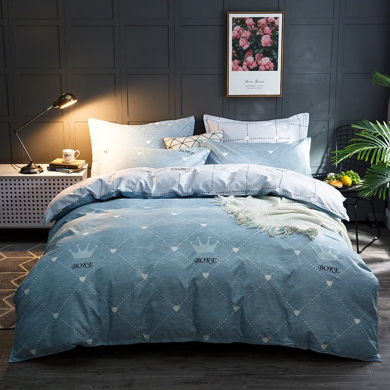 

Proud Rose 1.8m Bedding Sets Quilt Cover Bed Sheet Pillowcase 4 Pieces Duvet Cover Set European Style Houshold Bedding