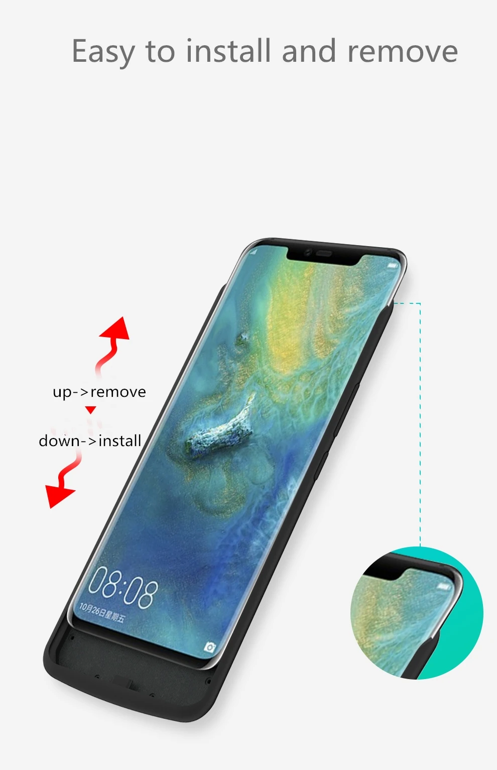 6500 мАч-6800 мАч Внешний внешний аккумулятор чехол для HUAWEI mate 20 mate20 Pro Чехол для зарядки батареи