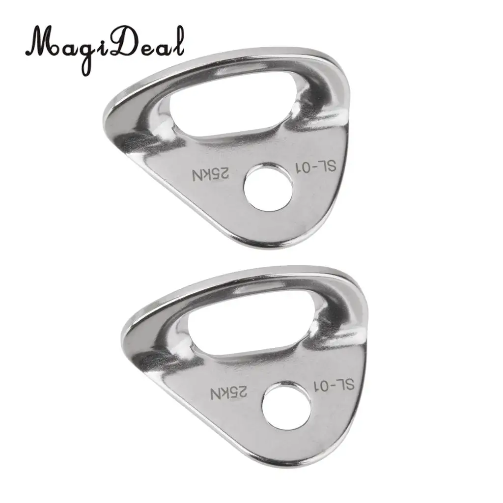 MagiDeal 2 Pcs 25KN Stainless Steel Rock Climbing Anchor Set Hanger Expansion Screw Piton Mountaineering Equipment Gear