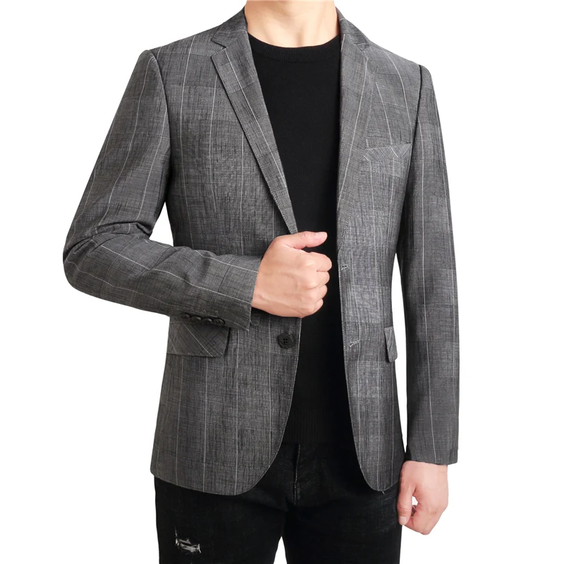 MarKyi новые весенние Военная униформа Стиль блейзер для мужчин хорошее качество хлопок мужской модный Блейзер 2018 куртка костюм
