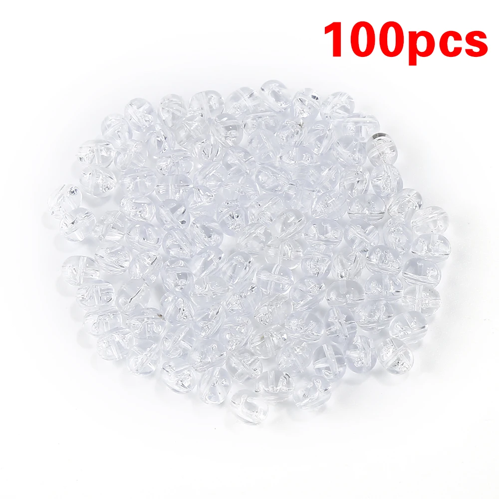 

JOSHNESE 100 PCS Transparent Fishing Lure Carp Pearl Cross Plastic Pierced Turn The Ring Beads Cross Bead Pesca Accessory