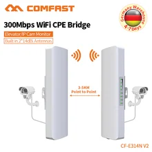 Comfast 300 Мбит/с Открытый охват Siganl усилитель 2,4 ГГц 14dBi с высоким коэффициентом усиления Wi-Fi приемник для IP камеры проект CF-E314N
