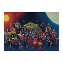 Комиксы Marvel/набор супергероев 07/Железный человек Старк/крафт-бумага/Бар плакат/наклейки на стену/Ретро плакат/декоративная живопись 51x35,5 см