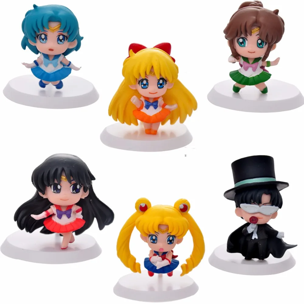 Kartun Anime Sailor Moon Mars Jupiter Venus Merkurius Q Versi PVC