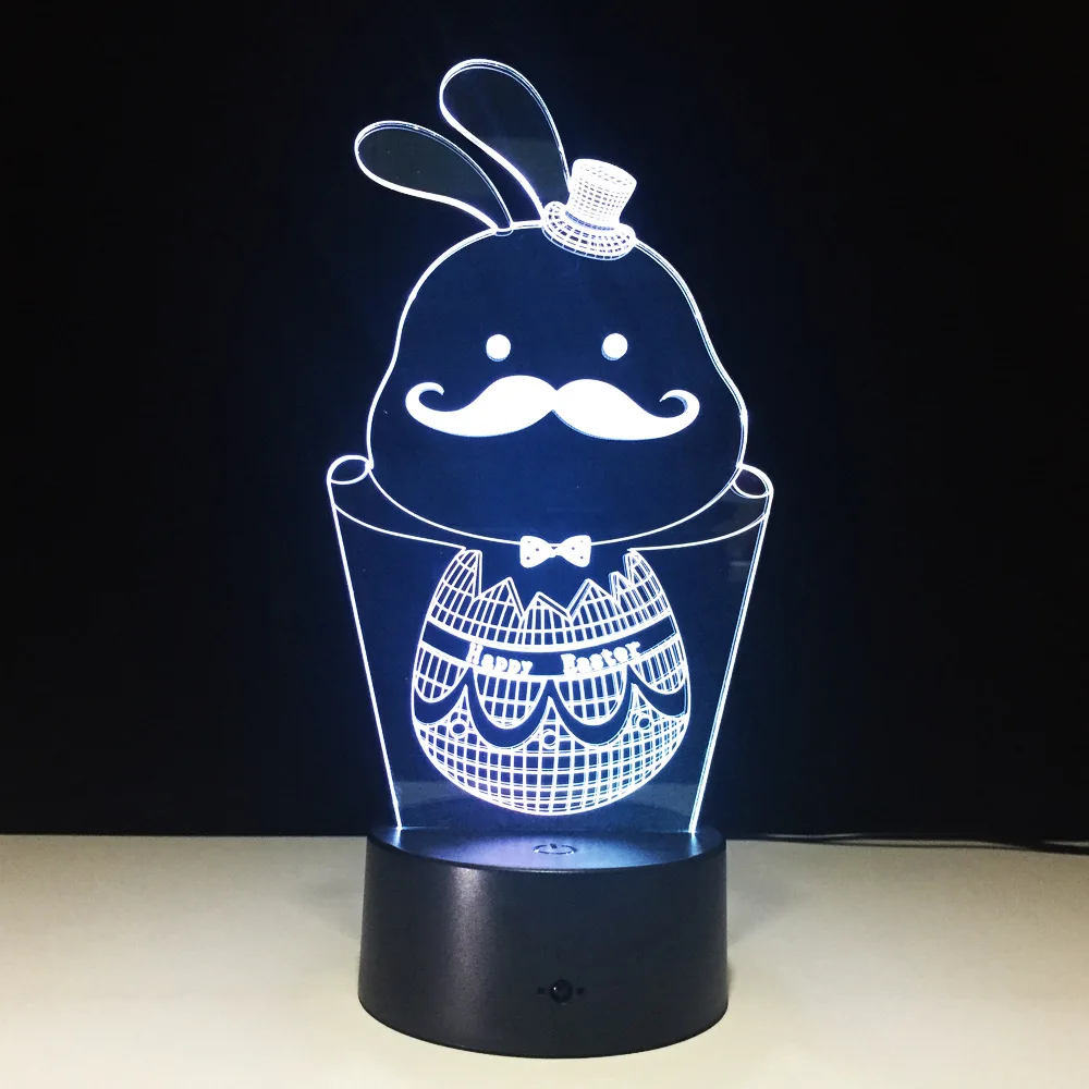 3D Маленькая настольная лампа USB искусство 7 цветов DIY ночник светодиодный светильник Настольная лампа для свадьбы креативный подарок 590