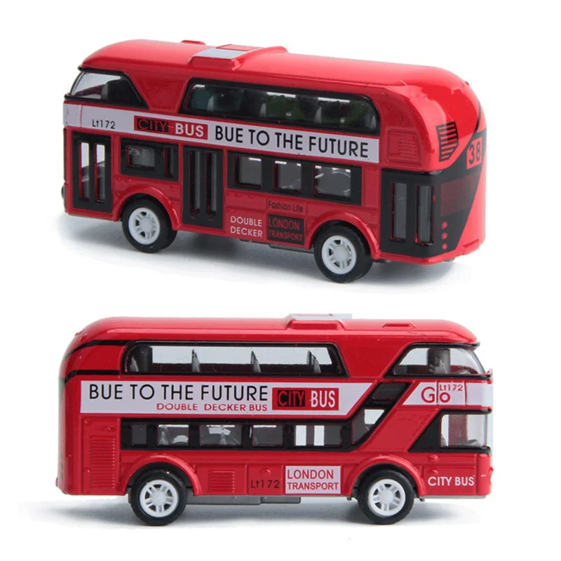 Kids Toy Car Model Double decker London Bus Alloy Diecast Vehicle Toys