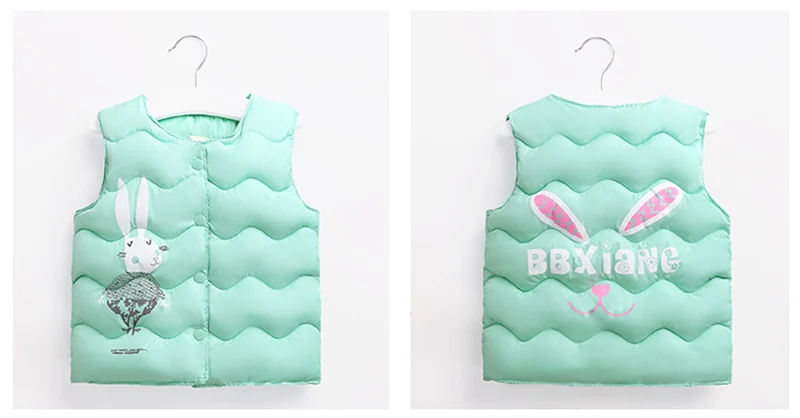 winter cotton vests for boys kids waistcoat thick rabbit vests for girls children clothes  (2)