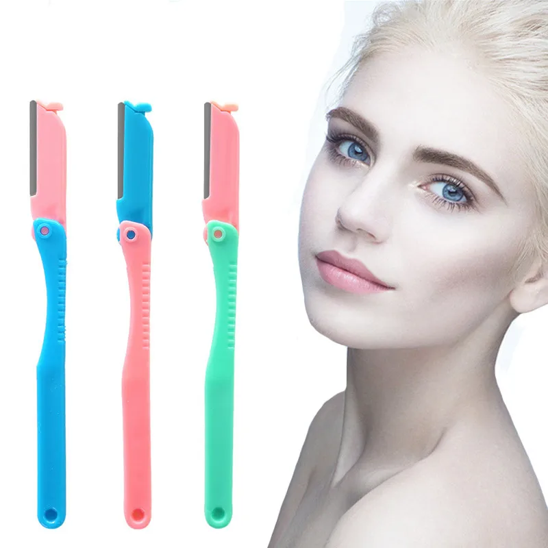 2 Set Women Safe Shaving Eyebrow Trimmer With Replace Blade Makeup