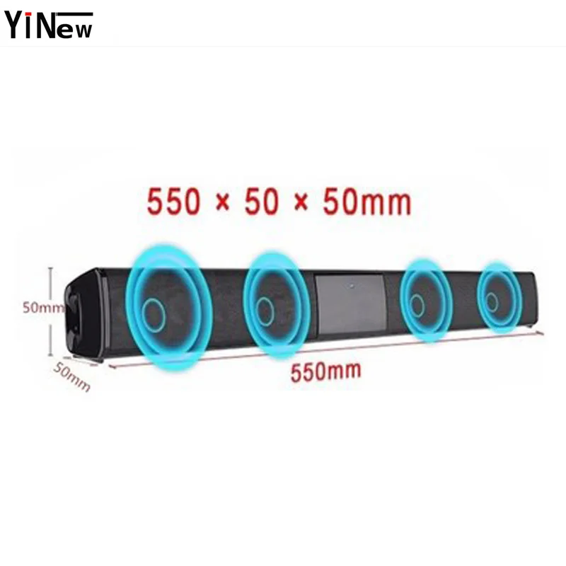20W TV Soundbar wireless Bluetooth Speaker portable home theater PC Sound Bar box Computer bass USB FM Radio BoomBox for xiaomi