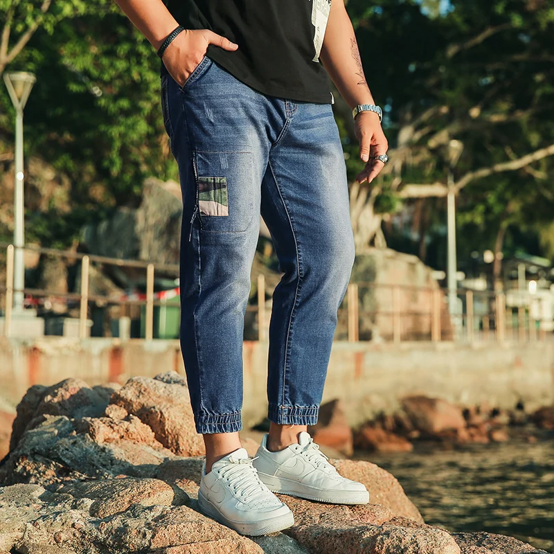 men's camouflage ripped jeans