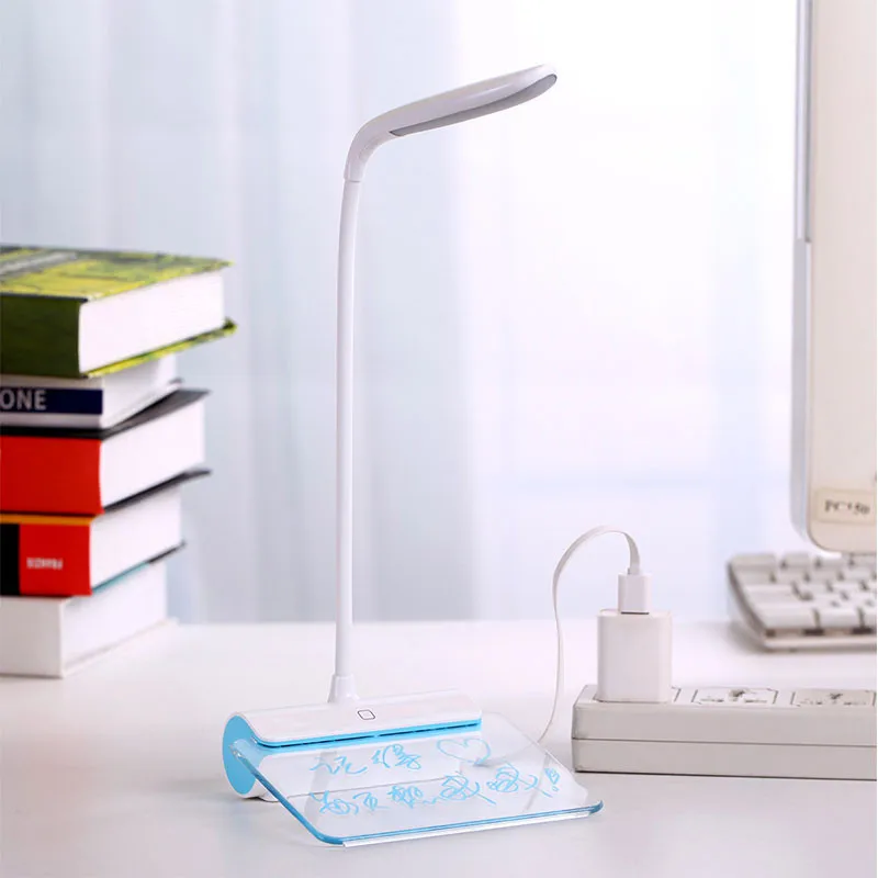  Novelty LED Table Lamp Eye Protection USB Rechargeable Desk Lamp Touch Switch Dimmable 3 Modes Read