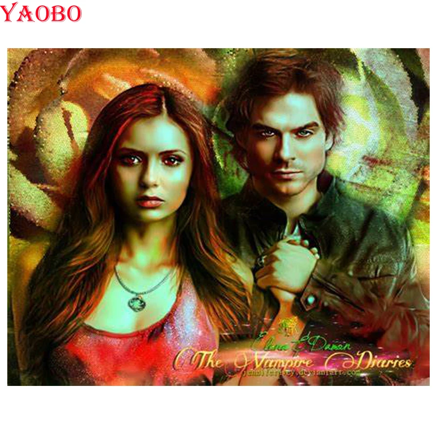 

halloween decoration,diamond mosaic"the Vampire Diaries"embroidery painting rhinestonesale cross-stitch diamond painting foto