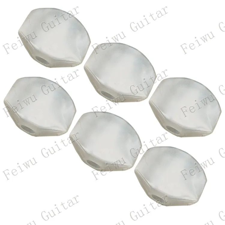 6 шт. белые жемчужные маленькие квадратные Колки для гитары ключи шпиндельные головки Замена кнопки Поворотная кнопка