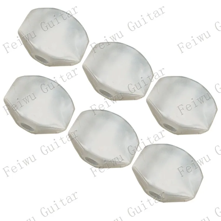 

6 Pcs White Pearl Small square Guitar Tuning Pegs keys Tuners Machine Heads replacement Buttons knobs Handle