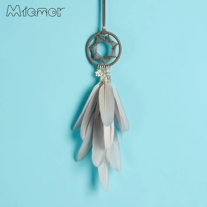 

5 Colors Heptagram Dreamcatcher & Wind Chimes Bag & Car Decor Kid's Bedroom Pendant Decoration Necklace For Lady Gift Amor0188