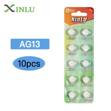 10 шт./лот 1,5 V AG13 Батарея LR44 L1154 RW82 RW42 SR1154 SP76 A76 357A пила lr44 SR44 щелочные батареи таблеточного монета Батарея, XINLU