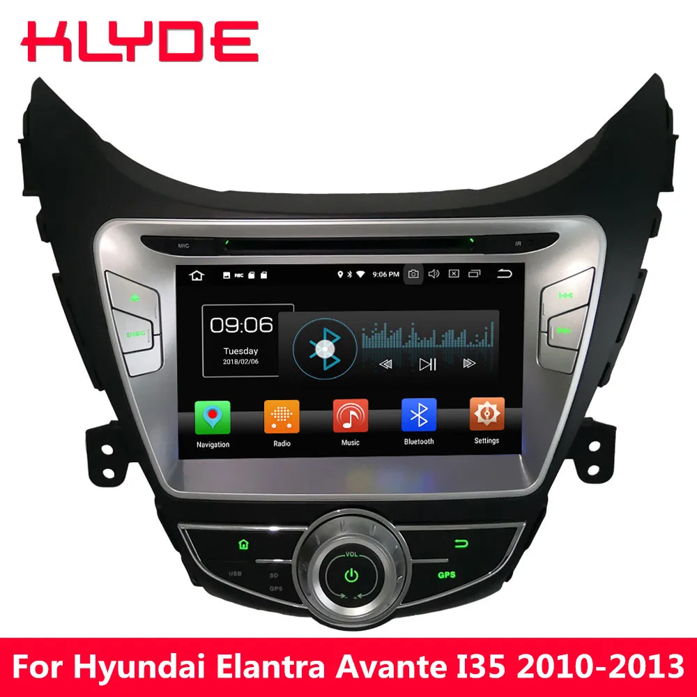 Discount KLYDE 8" 4G Android 9.0 Octa Core PX5 4GB RAM 32GB ROM Car DVD Multimedia Player Radio For Hyundai Elantra Avante I35 2010-2013 0