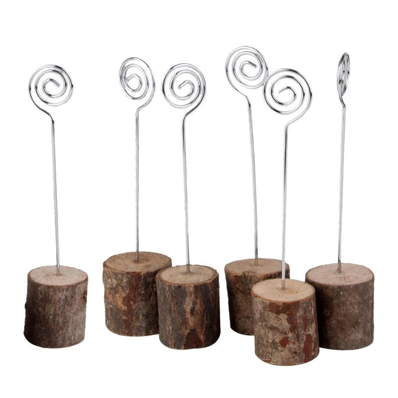 6x Wedding Bday Party Card Holders Place Picture Note Photo Table Name Clips