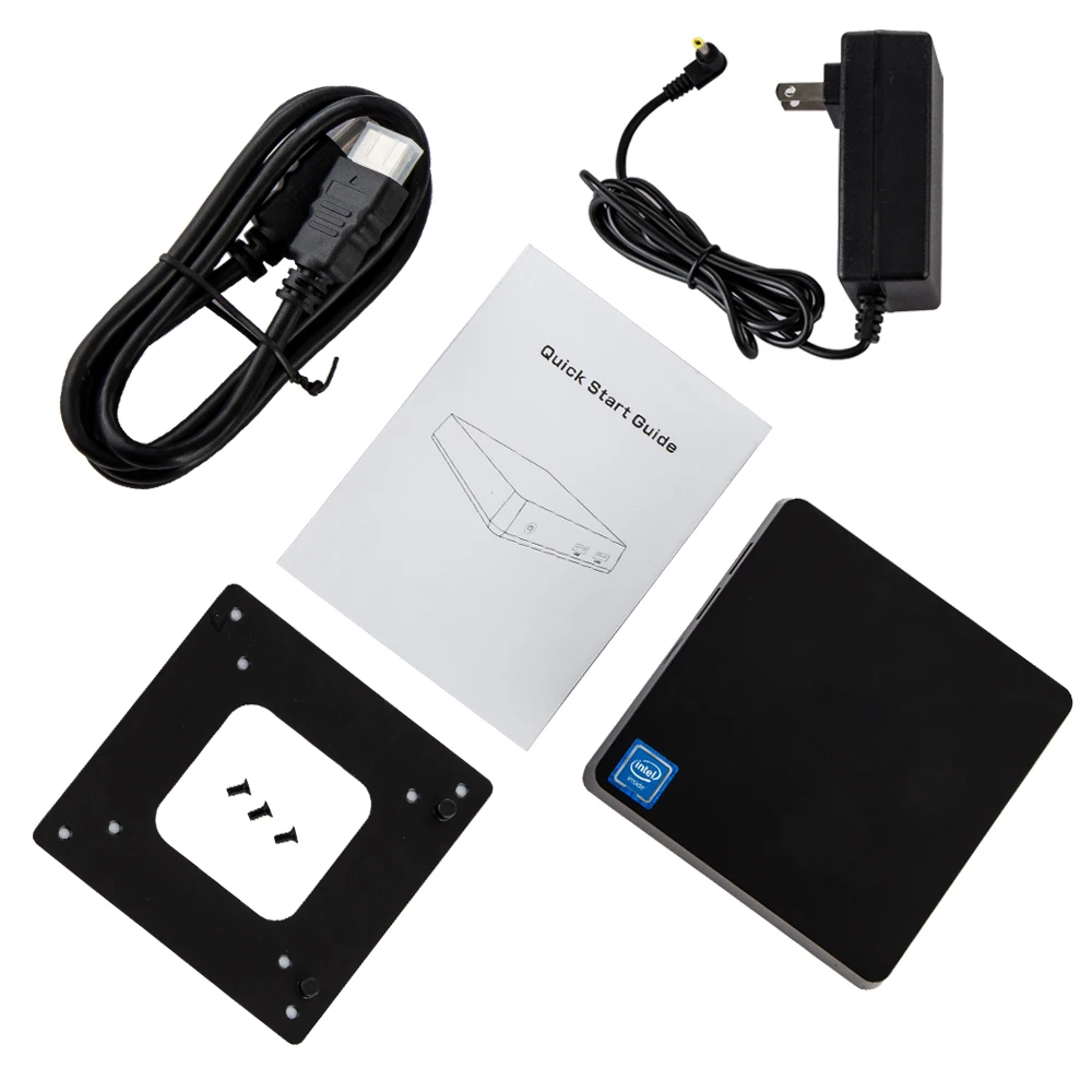 Мини ПК T11 на Windows 10 Intel Atom Z8350 4 Гб ОЗУ 64 ГБ EMMC выход HDMI и VGA поддержка 2 5 дюймового HDD
