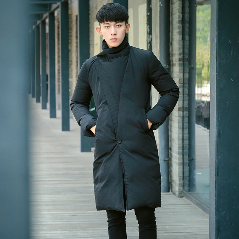 2016 Korean winter new men long slim knee long Down Jacket Mens youth coat