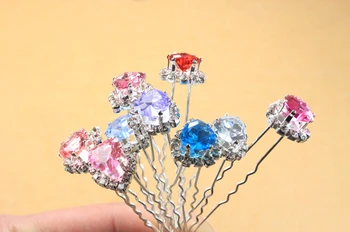 

wholesale new design ladies fashion head pins with flower heart /peach brooches muslim hijab 50pcs/lot mix color order