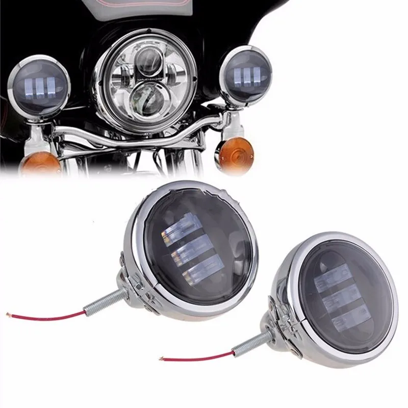 4.5 inch LED Auxiliary Lighting Brackets For Street Glide Frame Parts Black.jp44hg