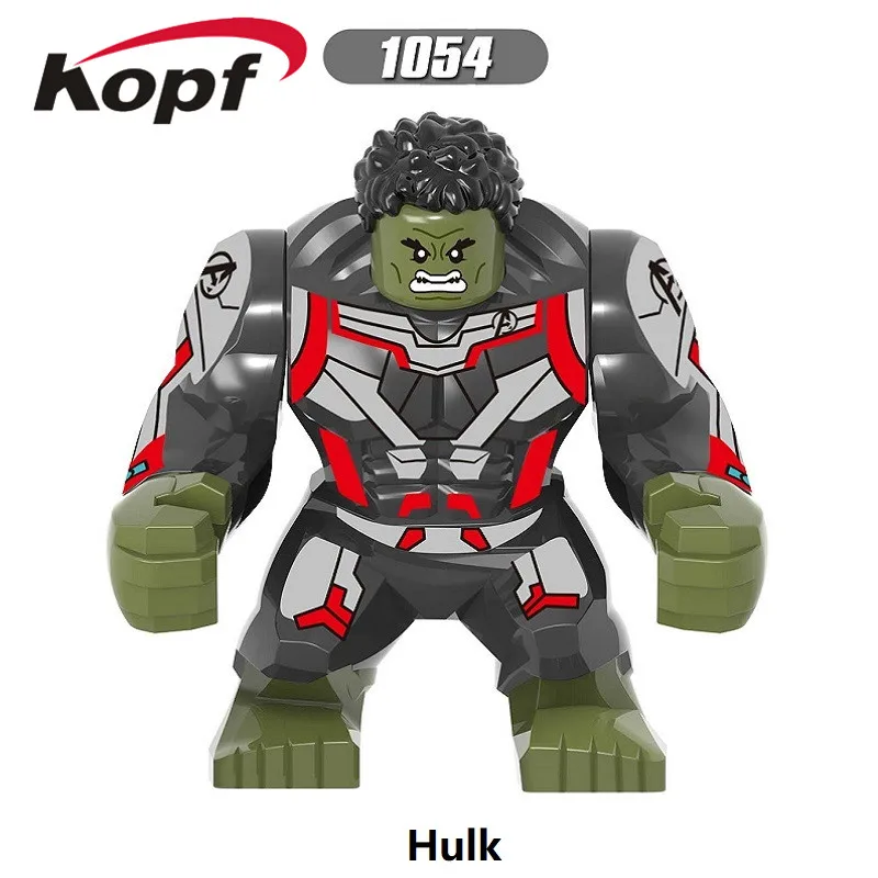

Building Blocks Avengers 4 Endgame Space 7Cm Big Iron Monger Hulk Whiplash Action Figures For Children Collection Toys XH 1054