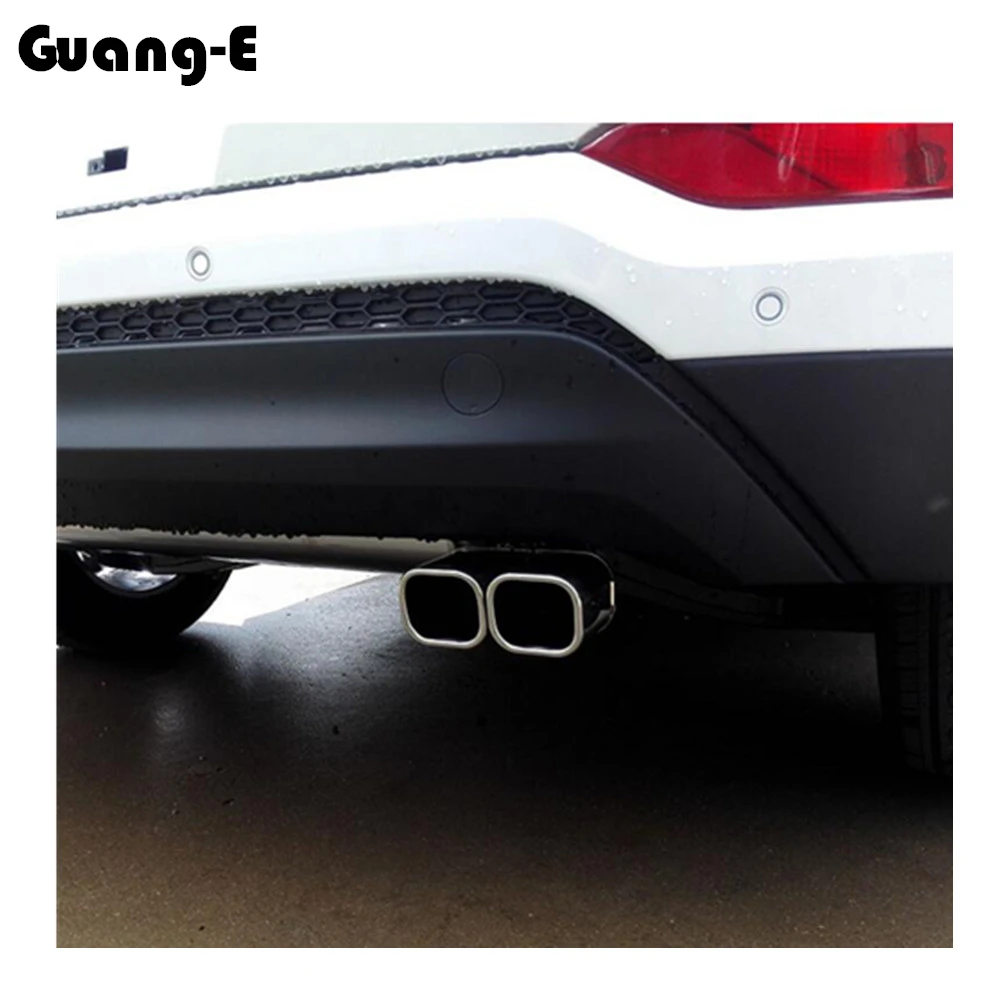 Car Cover Muffler Exterior End Pipe Dedicate Stainless Steel Exhaust Tip Tail Outlet For Hyundai Tucson 2015 car exhaust cover
