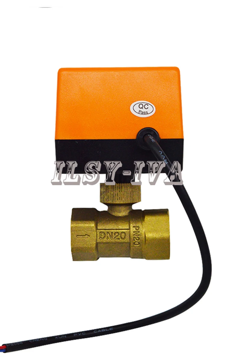AC220V DN20(G 3/4") electric actuator brass ball valve,Cold&hot water