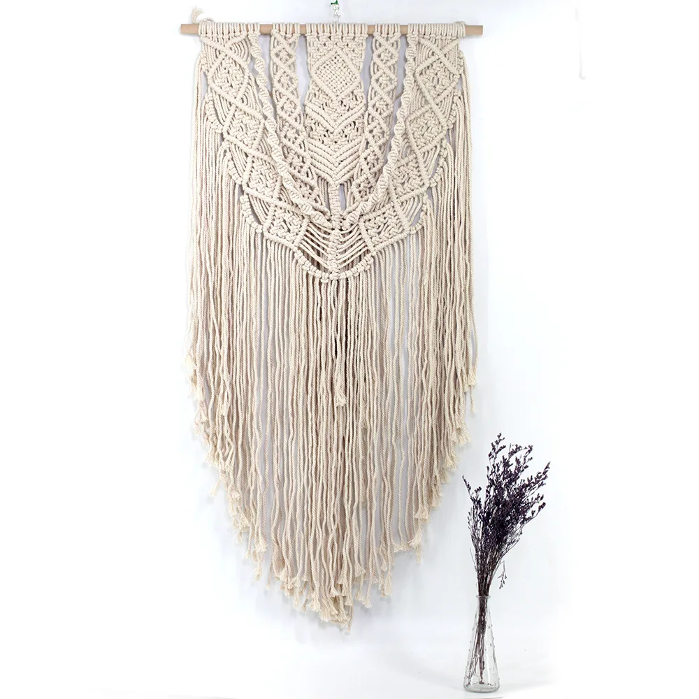 Macrame Tapestry Boreal Europe wind cotton thread weaves tapestry wall to act the role of Bohemian home toknitting Tapestry HN18