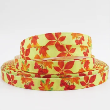 

3/8" 9mm flowers series high quality printed polyester ribbon 10 yards,DIY handmade materials,wedding gift wrap,10Y48679