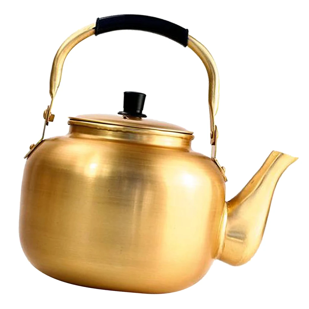 Aluminum Whiskey Flagon Metal Drinking Flask Wine Alcohol Liquor Pot - Yellow