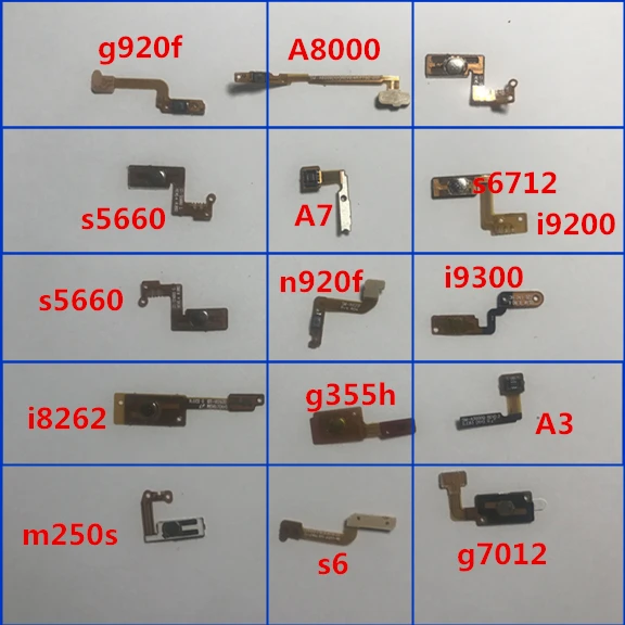 For Samsung Galaxy G920f s5660 i8262 M250s a8000 A7 G355H s6 N920f s6712 i9200 a3 G7102 Power Button Flex Cable Ribbon flex | Мобильные