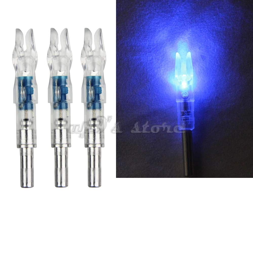 

No Tool Require 6PCS Automatically Bright LED Luminous Arrow Nock Tail Archery Arrow Bow For Inner Diameter 6.2mm Shaft 5 Colors