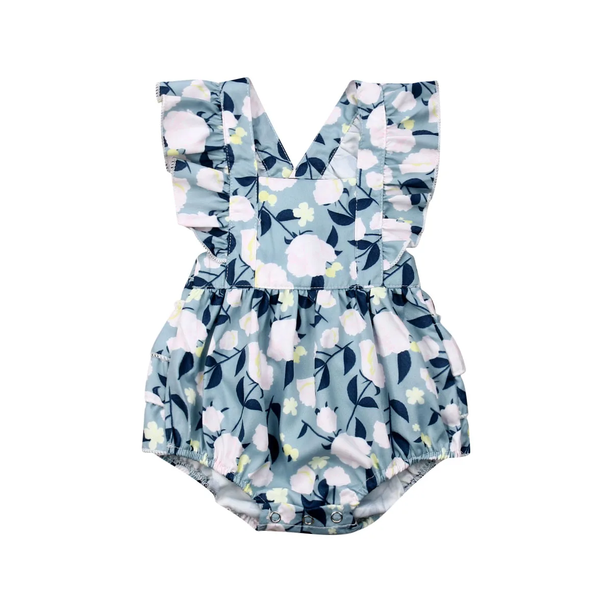 

Summer Baby Girls Rompers Flower Newborn Infant Baby Clothing Ruffles Jumpsuit Playsuit Sunsuit Baby Girls Costumes