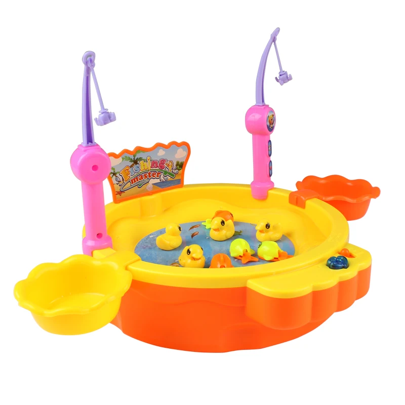 

36Pcs Electric Educational Fishing Platform Cartoon Cute Fish Duck With Light Music Parent-child Interaction Fun Children Toy