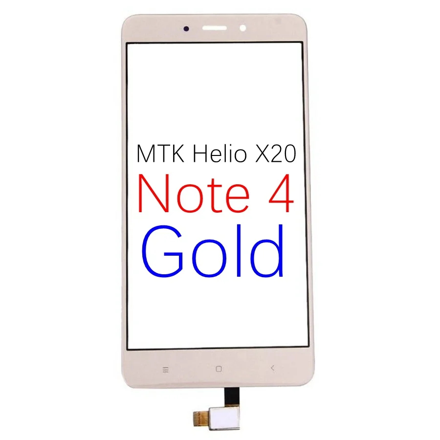 Для Xiaomi Redmi Note 4 сенсорный экран дигитайзер Передняя стеклянная панель Note4 Pro 4X сенсорный экран для Xiaomi Redmi Note 4 сенсорный экран - Цвет: MTK Note 4 Gold
