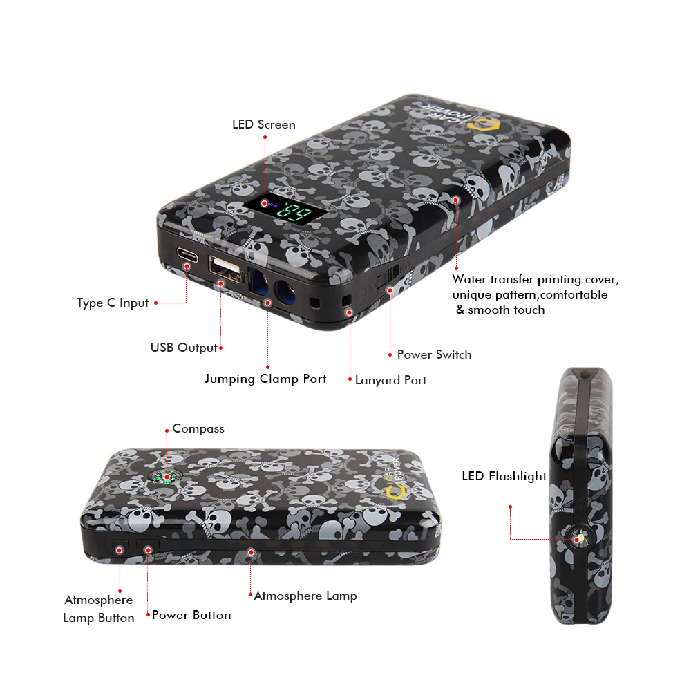 Автомобильный Ровер банк автомобильный стартер 12000 мАч Booster Power Bank пусковое