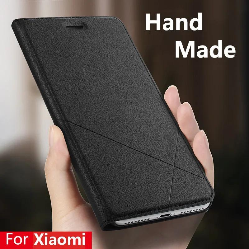 Кожаный чехол ручной работы для Xiaomi Redmi 5 Plus и Модный книжка из искусственной кожи