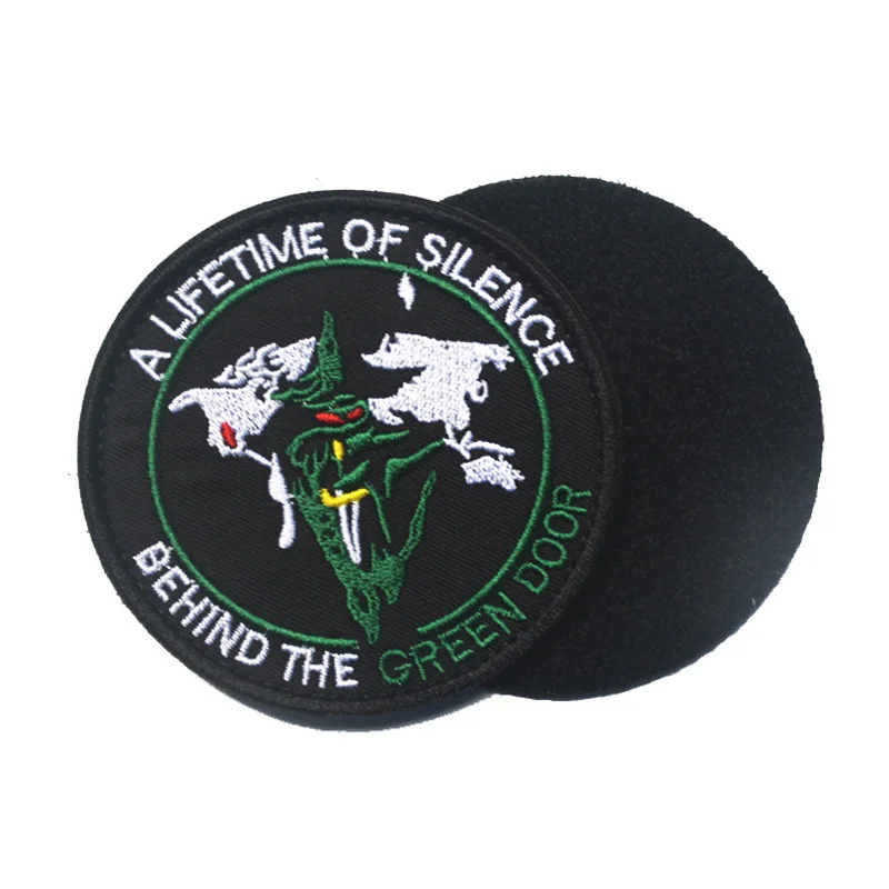A Lifetime Of Silence Morale Patch 3d Embroidered Behind The Green
