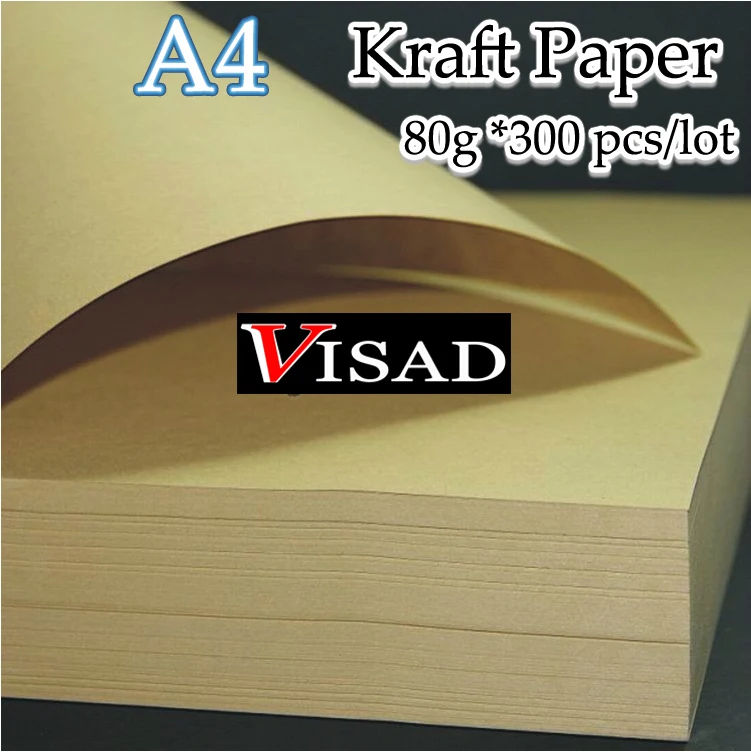 

free shipping VISAD 80g 300 pcs/lot kraft paper A4 copy kraft paper Wholesale